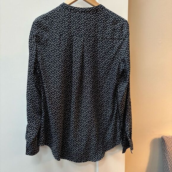 Navy and White Polka Dot Women's Top - Picture 2 of 6